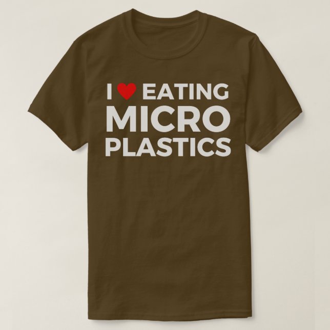 Camiseta Eu adoro comer microplásticos (Frente do Design)