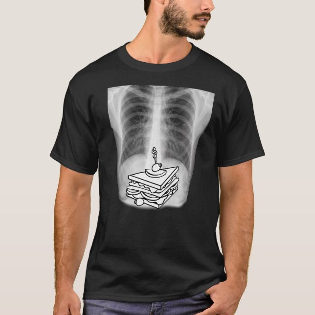 Camiseta Eu Adoro Comer Sanduíches X Ray Prove (Frente)
