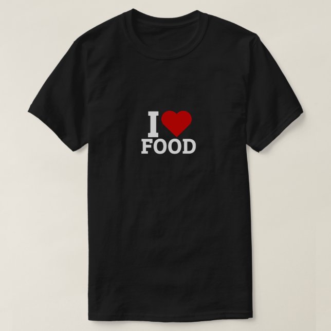 Camiseta Eu adoro Comida - Comida (Frente do Design)