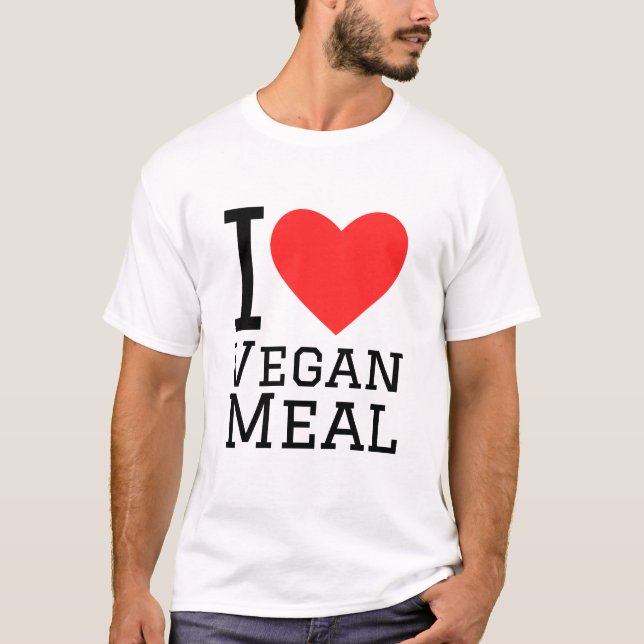 Camiseta Eu adoro comida de vegan (Frente)