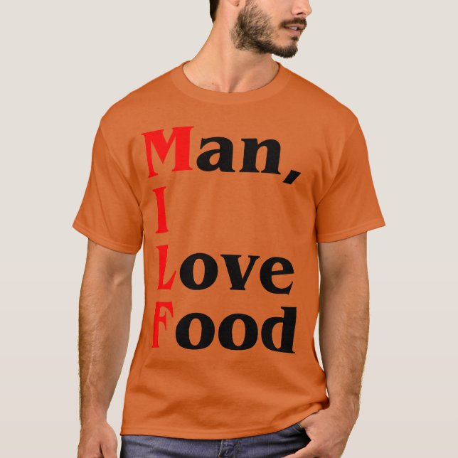 Camiseta EU ADORO COMIDA engraçado (Frente)
