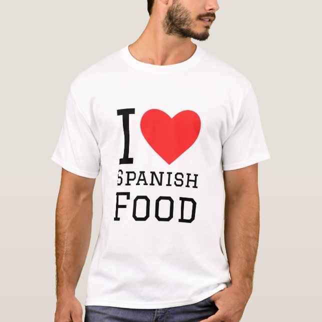 Camiseta Eu adoro comida espanhola (Frente)