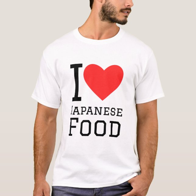 Camiseta Eu adoro comida japonesa (Frente)