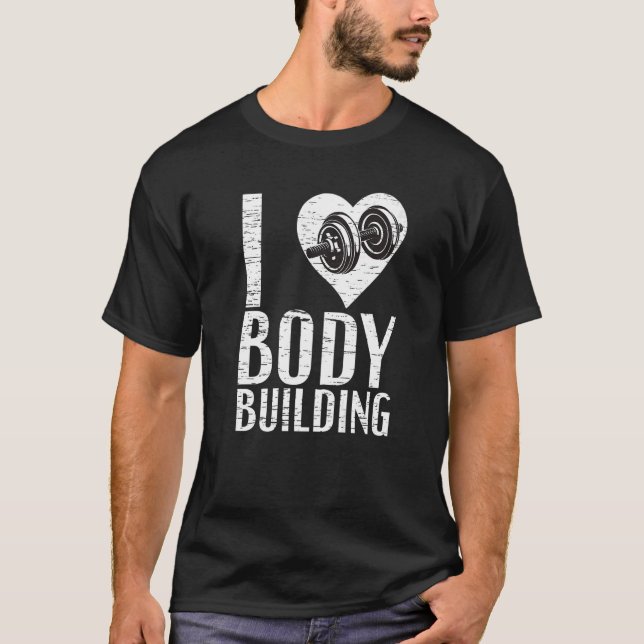 Camiseta Eu Adoro Construção de Corpo de Giro (Frente)