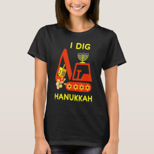 Camiseta Eu Adoro Construção de Guindaste de Hanukkah Roupa