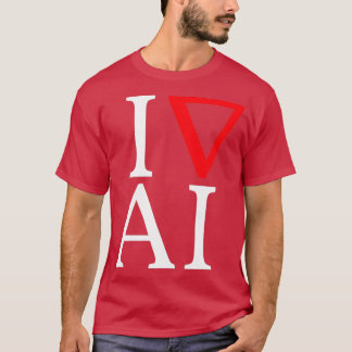 Camiseta Eu adoro contraste com inteligência artificial