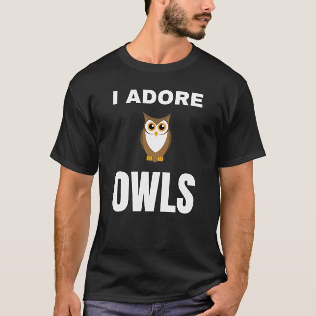 Camiseta Eu adoro Corujas (Frente)