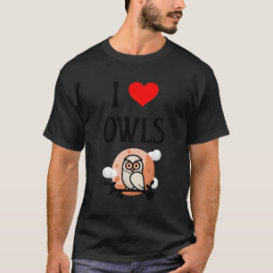 Camiseta Eu Adoro Corujas. Ele Possui Birdie Nocturnal Bird