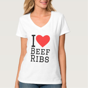 Camiseta Eu adoro costelas de carne