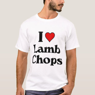 Camiseta Eu adoro costeletas de cordeiro