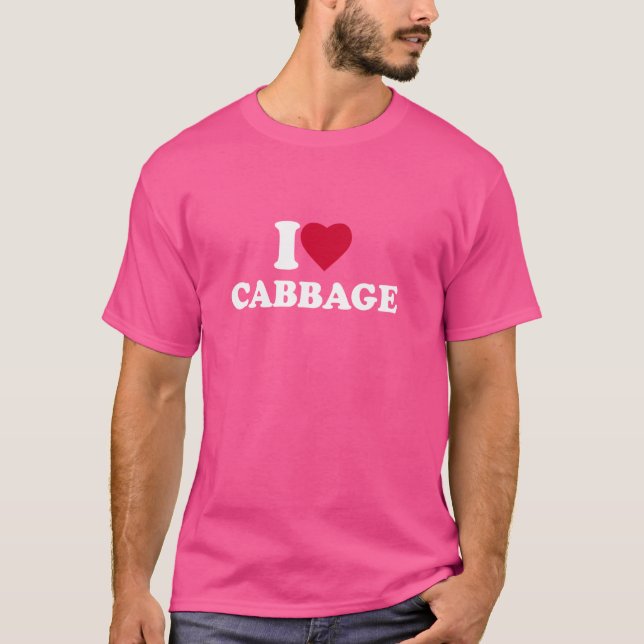 Camiseta Eu Adoro Couve, Coração, Lover Vegetais Ve (Frente)