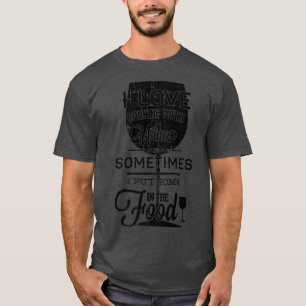 Camiseta Eu Adoro Cozinhar Com VinhoVinho Engraçado