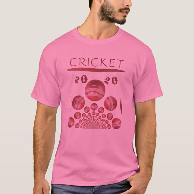 Camiseta Eu adoro críquete t20 Caleidoscópio Legal Art desi (Frente)