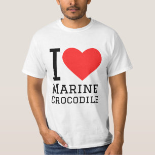 Camiseta Eu adoro crocodilo marinho