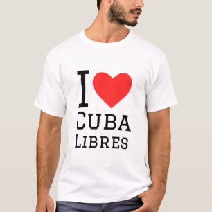 Camiseta Eu adoro cuba libres