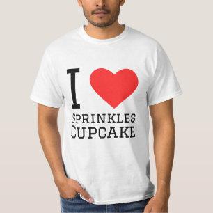Camiseta Eu adoro cupcake de aspersores