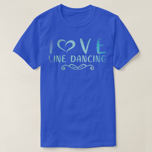 Camiseta Eu Adoro Dança De Linha De Dança (Frente do Design)