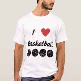 Camiseta Eu adoro Design de texto de basquete