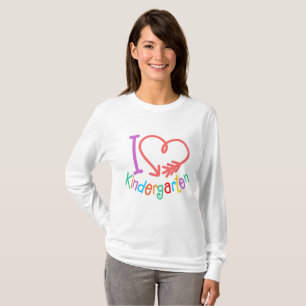 Camiseta Eu adoro Design do jardim de infância