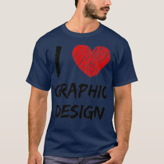Camiseta Eu adoro Design gráfico