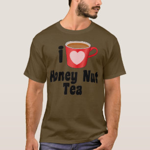 Camiseta Eu adoro Designs de chá de noz de mel para amantes