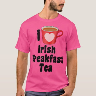 Camiseta Eu adoro Designs irlandeses de café da manhã para