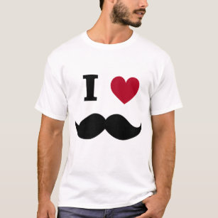Camiseta Eu adoro Dia de os pais de bigode