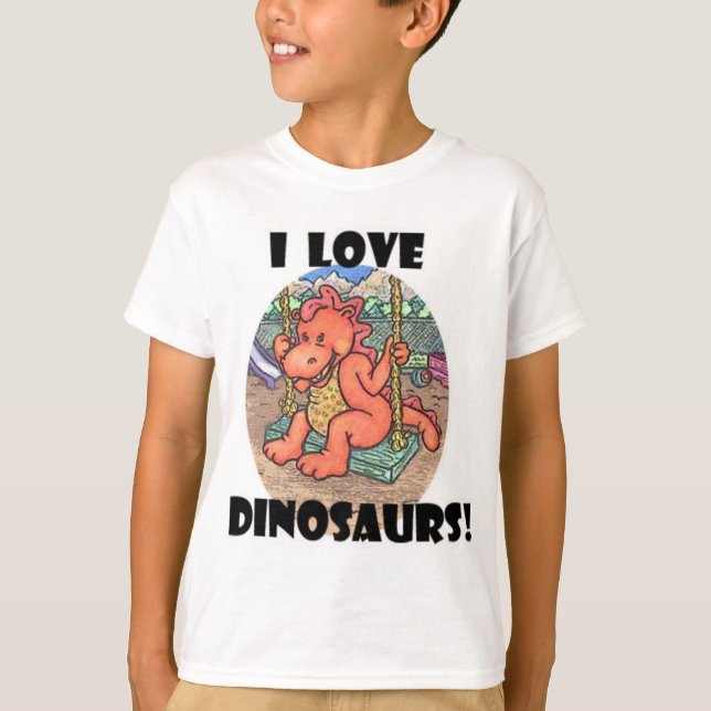 Camiseta Eu Adoro Dinossauros! (Frente)
