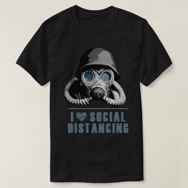 Camiseta Eu adoro distanciamento social (Frente do Design)