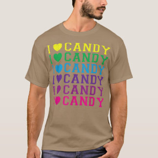 Camiseta Eu adoro doceFesta Engraçada do Dia das Bruxas, tr