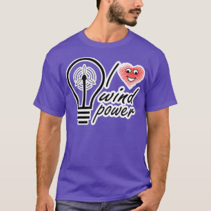 Camiseta Eu adoro energia eólica renovável 6