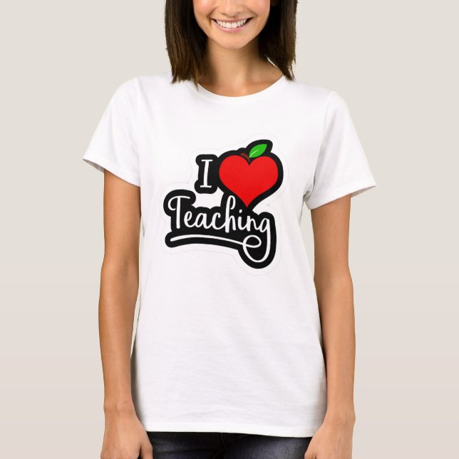 Camiseta Eu adoro ensinar (Frente)