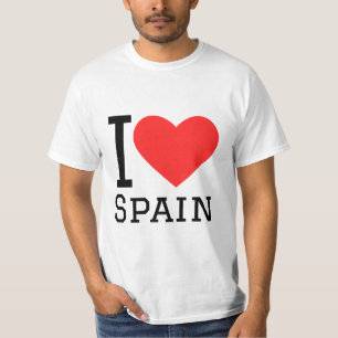 Camiseta Eu adoro espanha quadrada