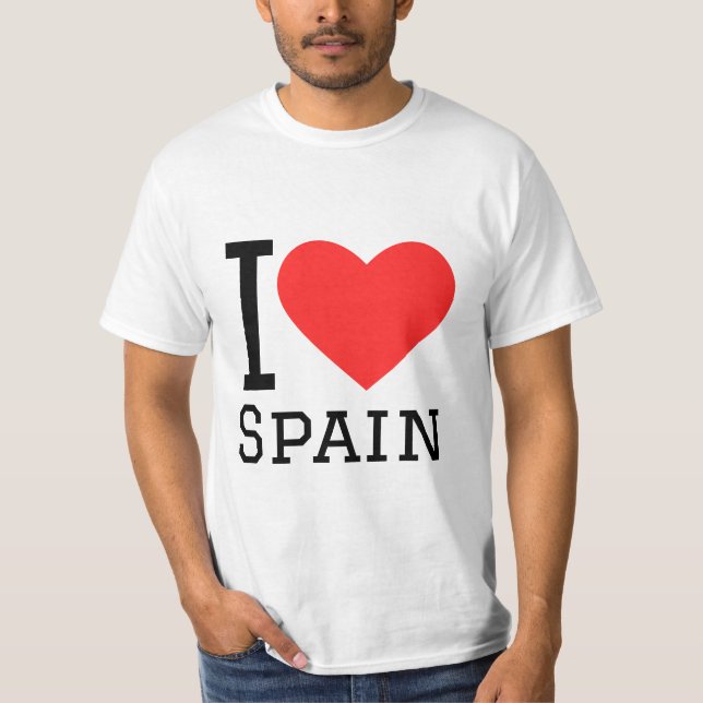 Camiseta Eu adoro espanha quadrada (Frente)