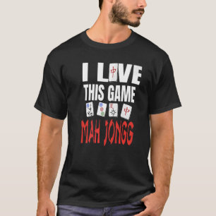 Camiseta Eu Adoro Esse Jogo Mah Jongg Divertido Jogando Mah