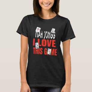 Camiseta Eu Adoro Esse Jogo Mah Jongg Divertido Jogando Mah