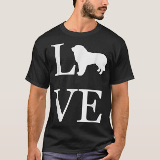 Camiseta Eu Adoro Excelente Pirenéus Cachorro Povoado Propr