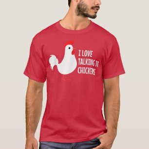 Camiseta Eu Adoro Falar Com Galinhas Hen Rooster Fazenda An