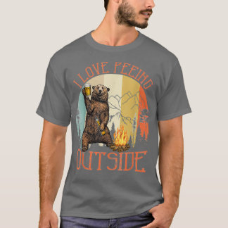Camiseta Eu Adoro Fazer Ervilha Fora De Um Urso Engraçado B