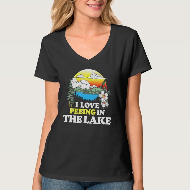 Camiseta Eu Adoro Fazer Ervilha No Lago Férias De Verão Nad (Frente)