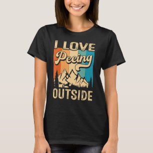 Camiseta Eu Adoro Fazer Excursão Lá Fora, Andando Acampando