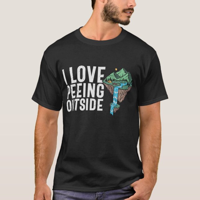 Camiseta Eu Adoro Fazer Expulsão Fora De Acampamento Engraç (Frente)