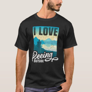 Camiseta Eu Adoro Fazer Expulsão Lá Fora, Andando Acampando