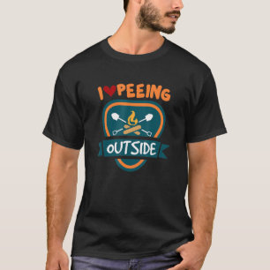 Camiseta Eu Adoro Fazer Xixi Fora De Acampamento Engraçado