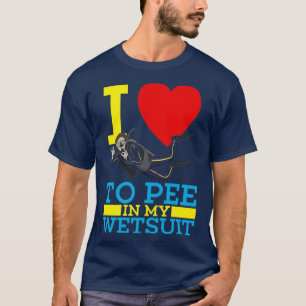 Camiseta Eu adoro fazer xixi no meu mergulhador Oceano Scub