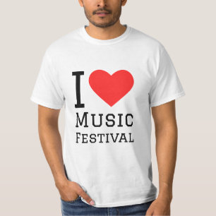 Camiseta Eu adoro festival de música
