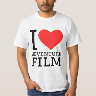 Camiseta Eu adoro filme de aventura