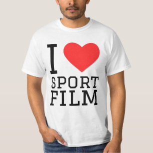 Camiseta Eu adoro filme esportivo