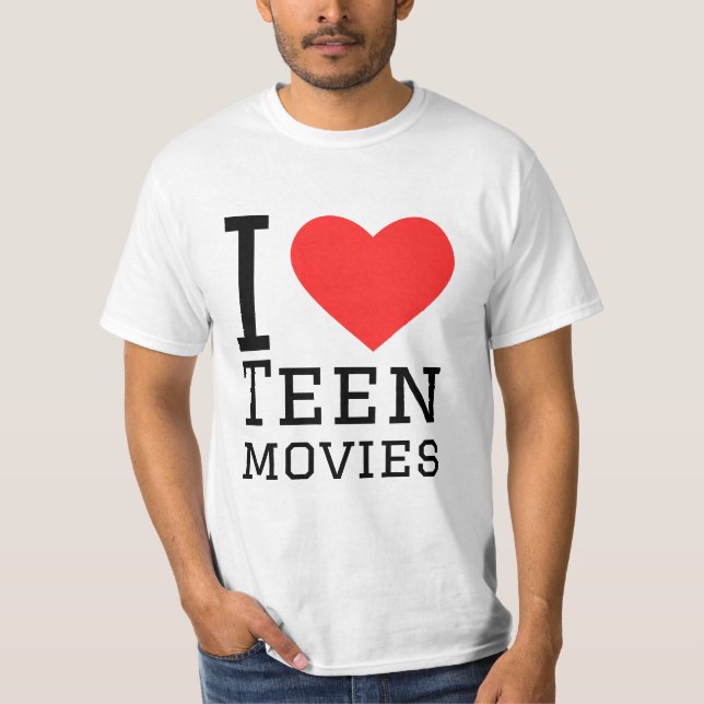 Camiseta Eu adoro filmes adolescentes (Frente)