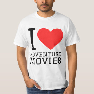 Camiseta Eu adoro filmes de aventura